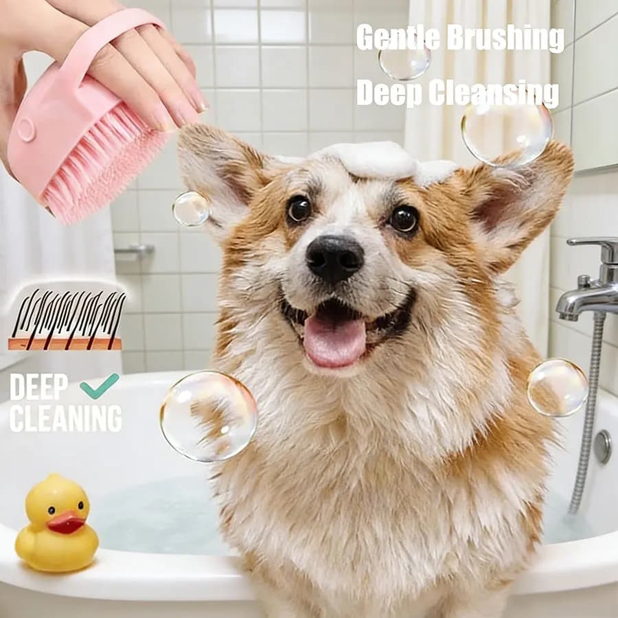Guanti da Bagno per Cani e Gatti, Guanti Massaggianti in Silicone Morbido per un Bagno Delicato, Sicuro e Confortevole