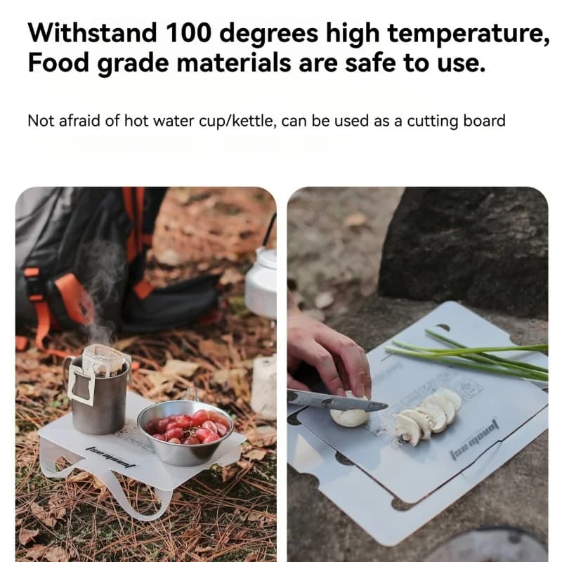Tavolo pieghevole da esterno in PP Tavolo da campeggio piccolo tavolo da pranzo resistente alle alte temperature Tagliere in materiale alimentare