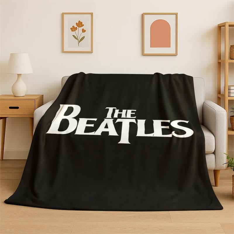 Coperta in flanella 3D B-Beatles Rock Band Star, morbida e calda, per camera da letto, soggiorno, letto, viaggi, campeggio, picnic, regalo per bambini