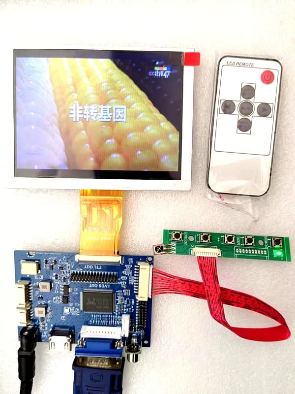 Pannello di visualizzazione schermo LCD da 5 pollici 640x480 ZJ050NA-08C con scheda driver controller LCD HDMI VGA AV Funziona per LCD TTL da 50 pin