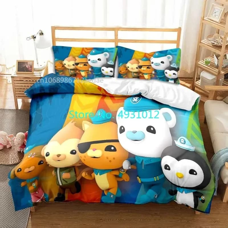 Anime The Octonauts Harajuku Home Decor Set biancheria da letto per bambini Federa Biancheria da letto Stampa 3D Bambini Ragazzo Ragazza Trapunta Copripiumino Regalo