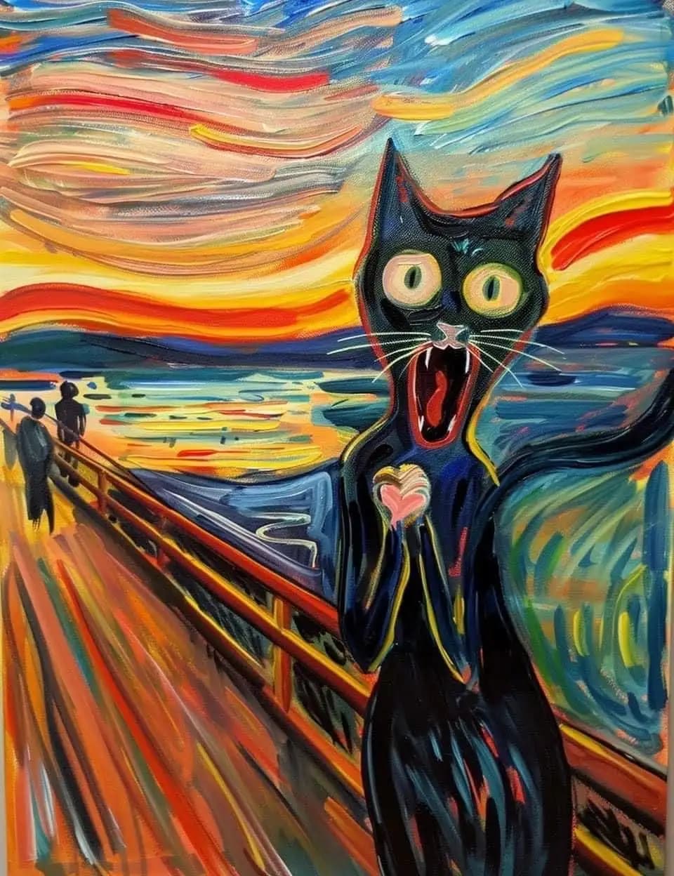 Puzzle da 500/1000/1200/2000 Pezzi: Gatti Urlanti Spaventosi, Gioco di Famiglia a Tema Animali per Sala Giochi, Camera da Letto, Decorazioni per la Casa