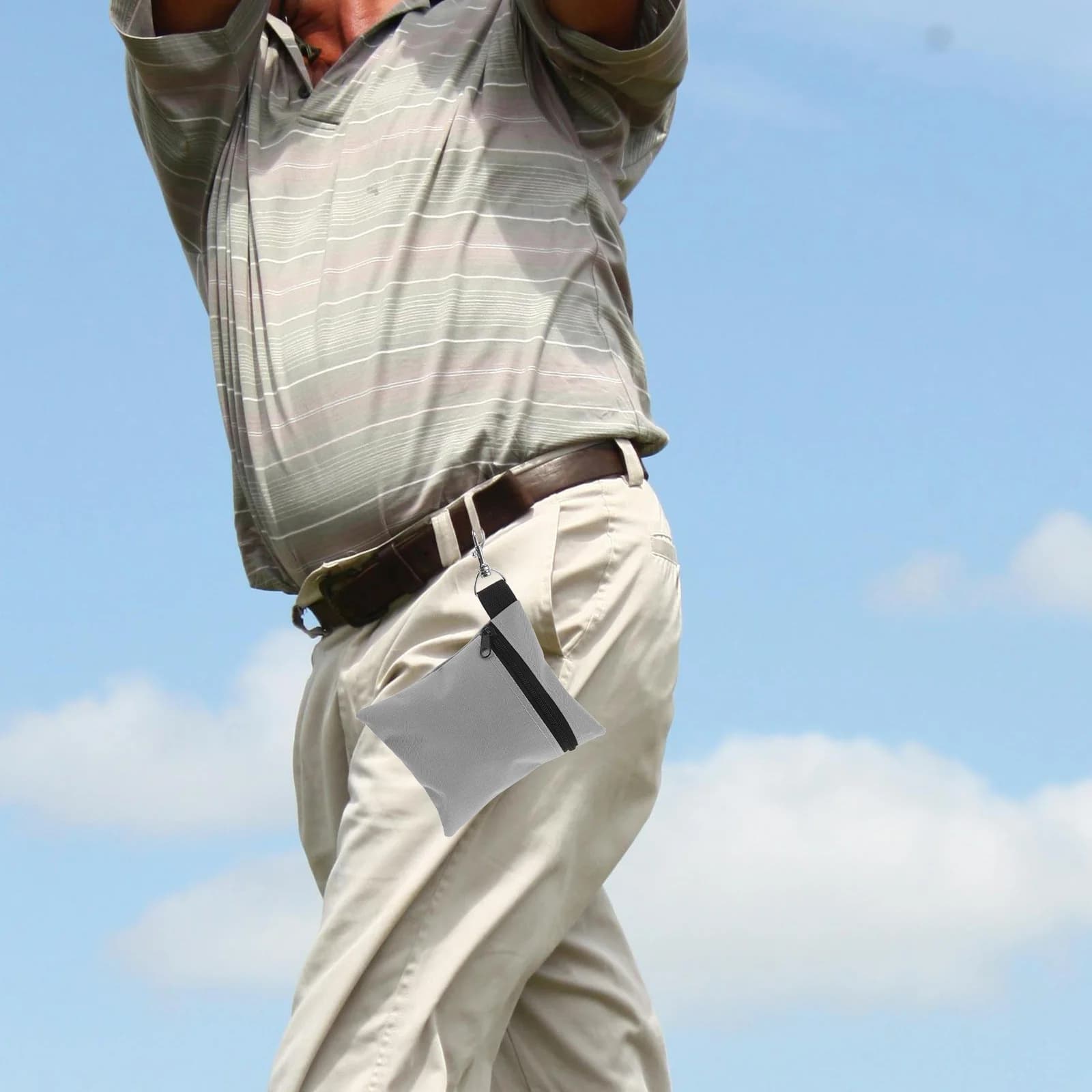 Borsa per accessori da golf in nylon da 2 pezzi Marsupio multifunzionale per palline da golf Tette Piccoli attrezzi Organizzatore portatile Resistente all'aperto