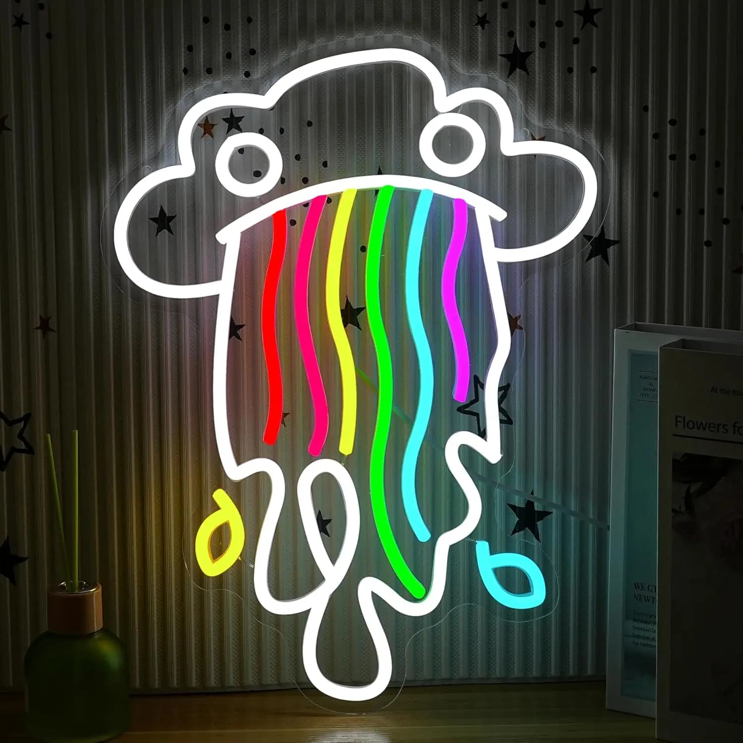 Insegna al Neon a Forma di Nuvola Arcobaleno, Luce LED USB Divertente per Bar, Matrimoni, Feste, Sale Giochi, Decorazione Camera da Letto, Regalo, Luce da Parete Artistica