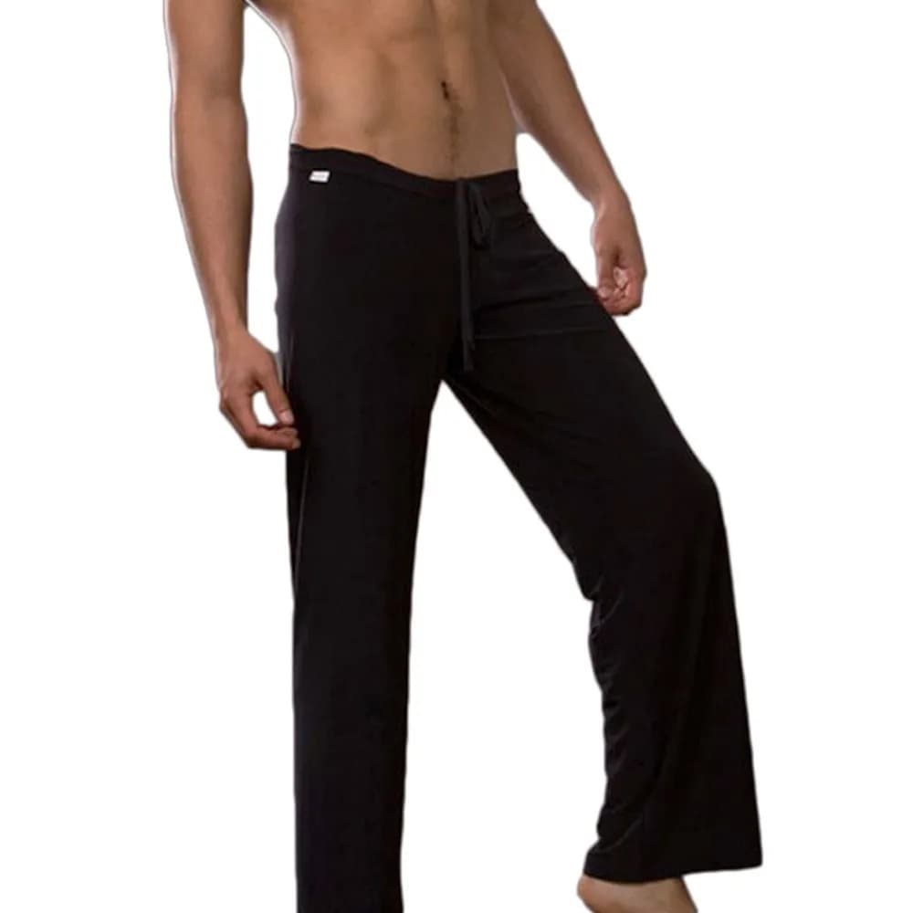 Sleepwear Pajama Pants Breathable Elastic Waist Trousers Wide Leg Black Lounge Pants Drawstring White Casual Pants Light Gray
