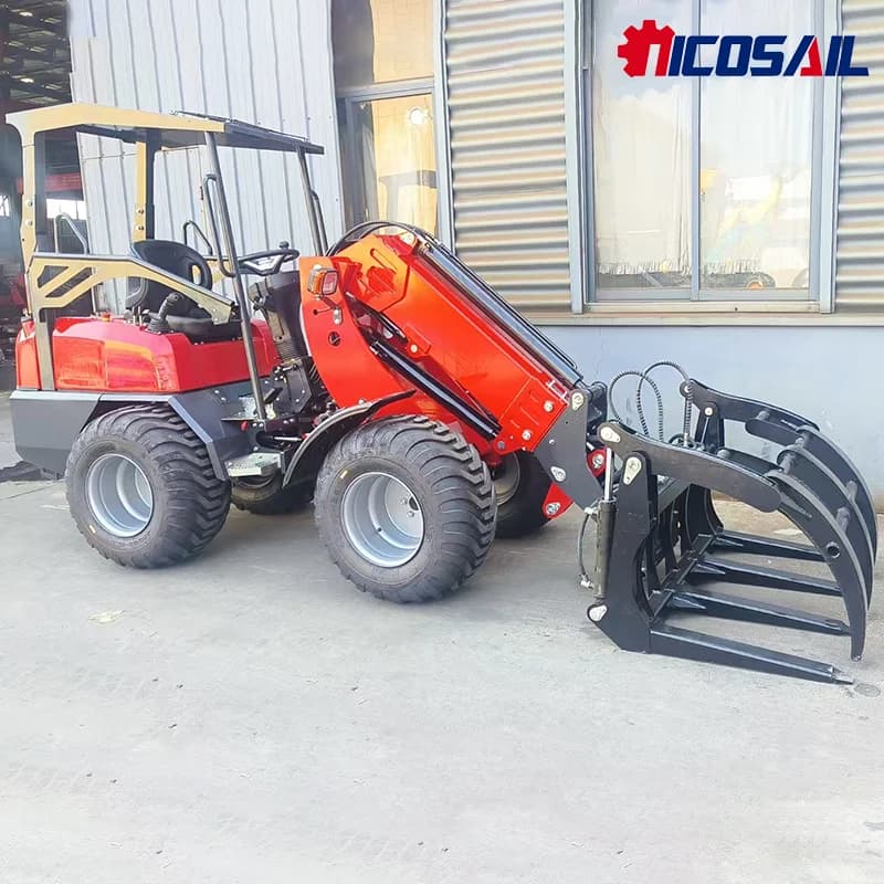 Spedizione gratuita EPA CE 2.5ton 4WD Boom Mini pala gommata compatta piccola ruota telescopica caricatore anteriore diesel prezzo in vendita