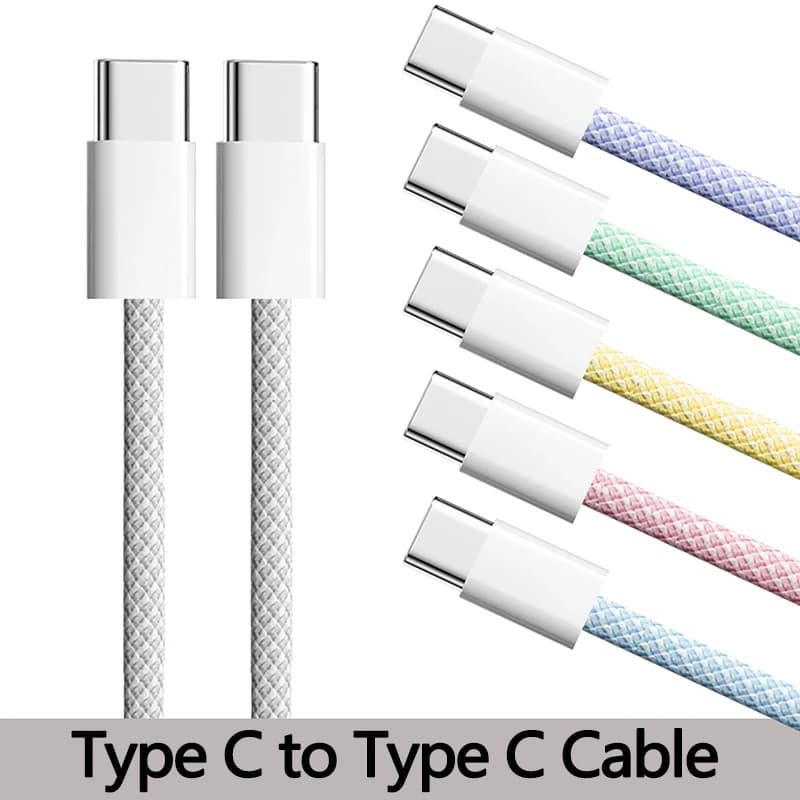 Original USB-C Cable for iPhone 17 16 15 Pro Max, Quick Charging Cable PD 60W for Huawei Xiaomi Samsung Google, Connected Cable Type C