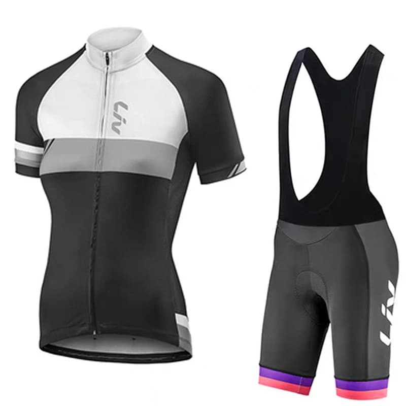 Abbigliamento da ciclismo LIV, maglie da ciclismo da donna per bici da strada, salopette da ciclismo, protezione solare estiva, top da ciclismo, pantaloncini da ciclismo slim