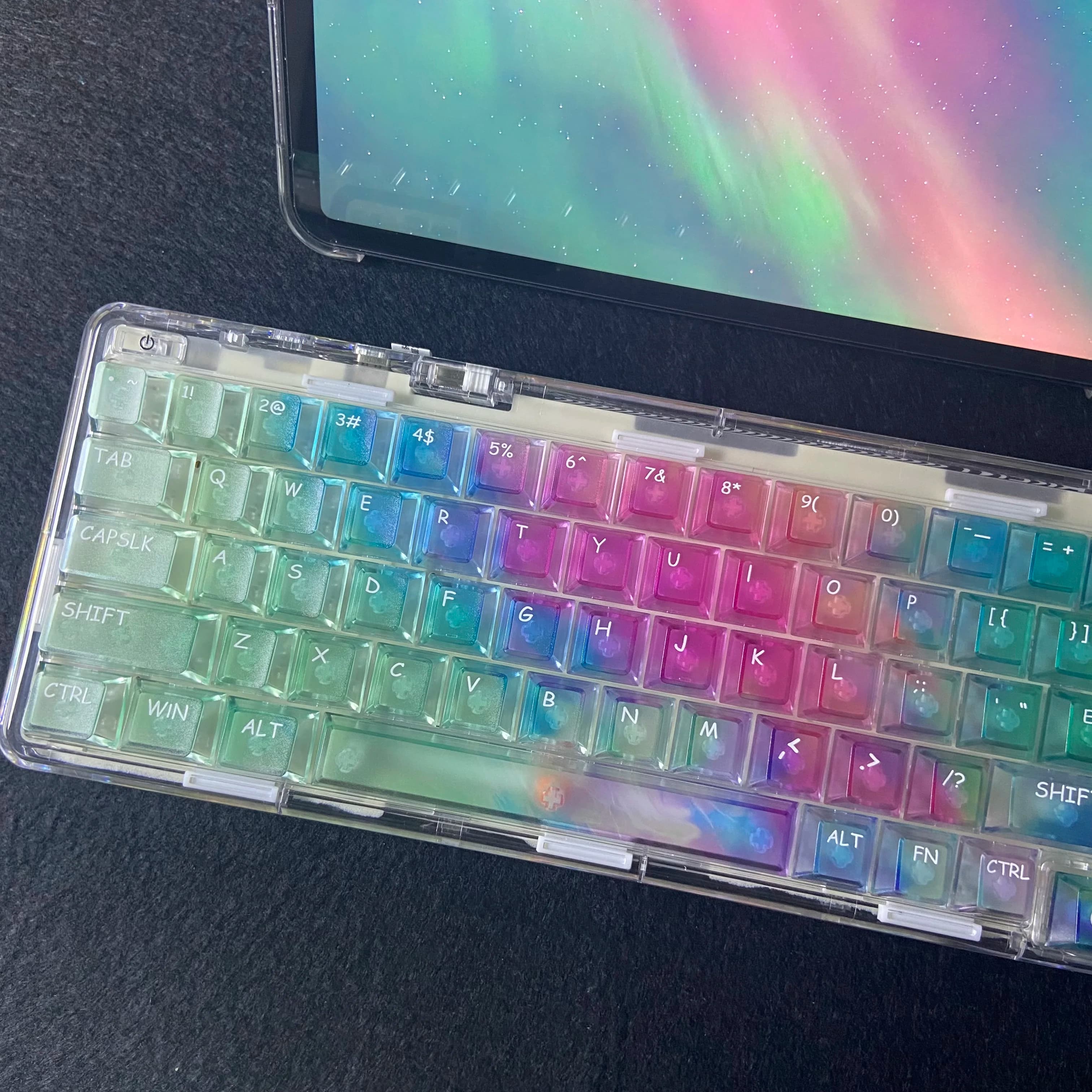 Colorful cover 60% 65% 75% TKL 96% 100% PC Custom satin matt cover for mechanical keyboard