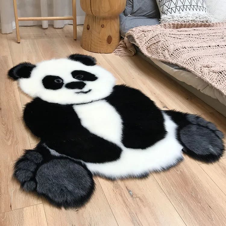 Shaggy Soggiorno Camera da letto Area Tappeti Panada Camera dei bambini Tappeto Pelli di pelliccia artificiale Comodino Tappetino morbido per il bagno