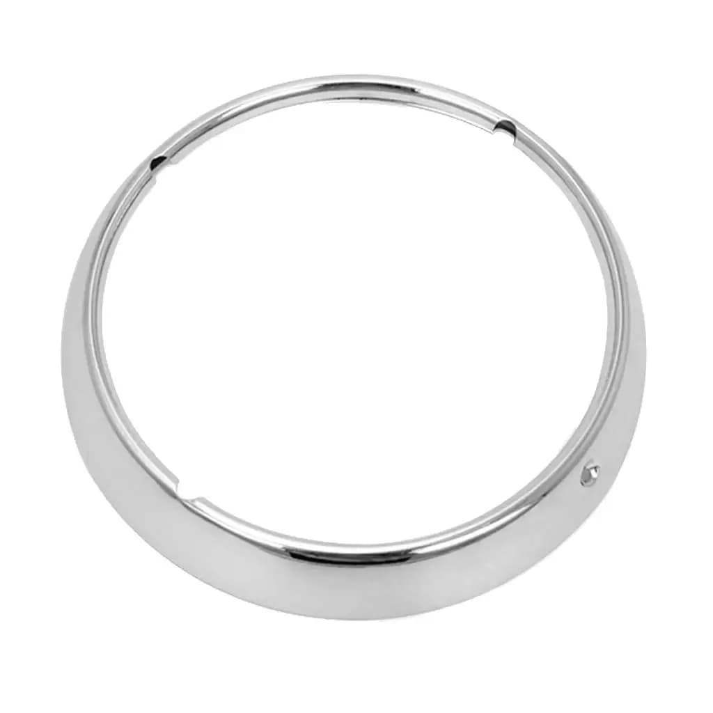 Anello di Protezione Cromato per Faro Moto, Copertura Metallica per Kit Luci Moto, per Faro Posteriore Classico Rotondo