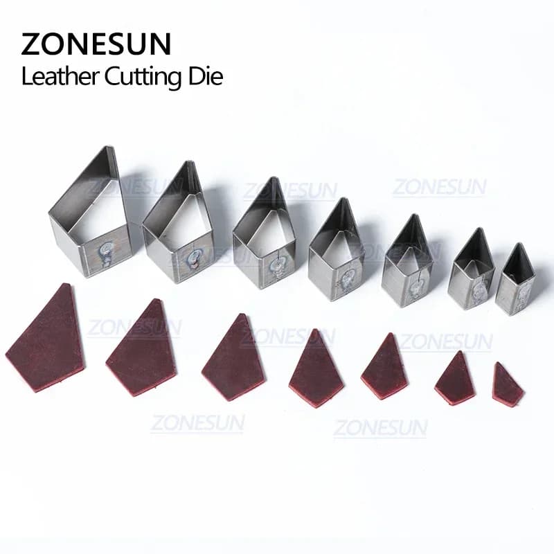 ZONESUN 20/25/30/50mm Full Steel Skin cutting Die Regular Steel Die Irregular Stamp Punching Clicker Die to cut off skin