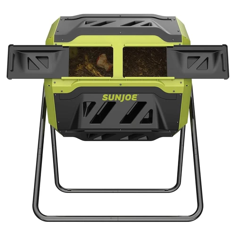 Composter Rotante da Esterno con Rotazione a 360 Gradi ° Compostiera a Doppia Camera, Compostaggio in 2-10 Settimane, 42 Galloni - Compostiera Rotante Personalizzabile