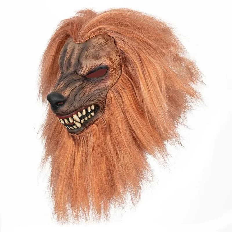Maschere Anime in Lattice per Halloween, Maschera con Testa di Lupo, Guanti da Lupo, Costume per Feste Spaventose