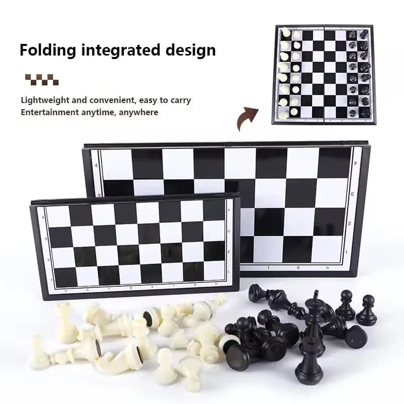 Folding Magnetic Chess Game 4 Sizes Plastic International Chess Game Educational Chess Game Gift For Adult Kids Beginner