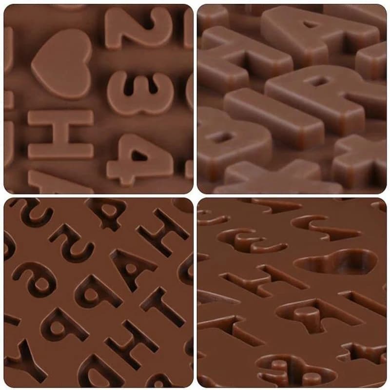 Nuovo Set di Stampi in Silicone per Lettere e Numeri, Utensili per Pasticceria con Decorazioni per Torte di Compleanno, Stampi per Fondente