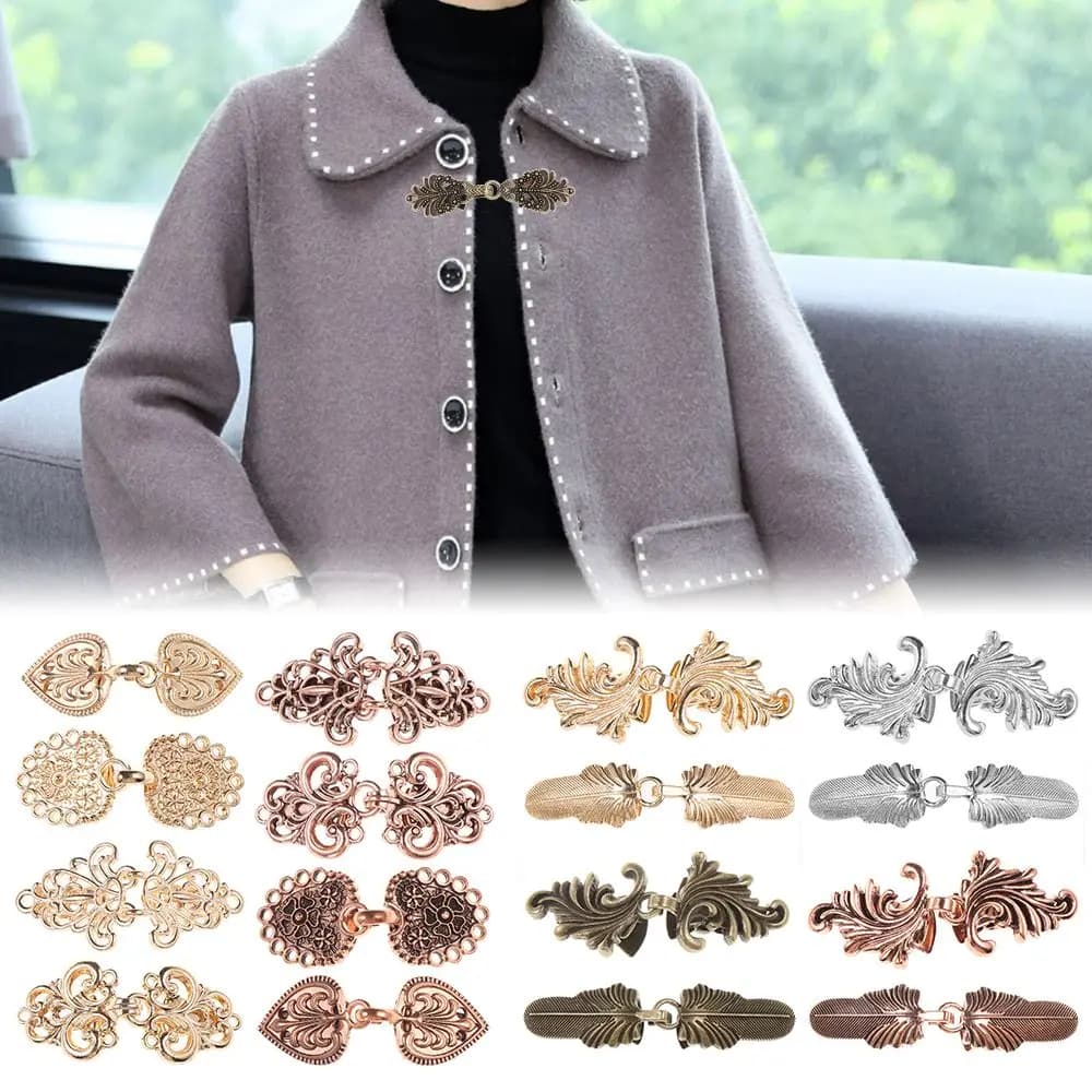New vintage cardigan with duck-shaped clip, pin closure set, women's shawl, blouse, collar, sweater, scarf, closure, accessories with pendants