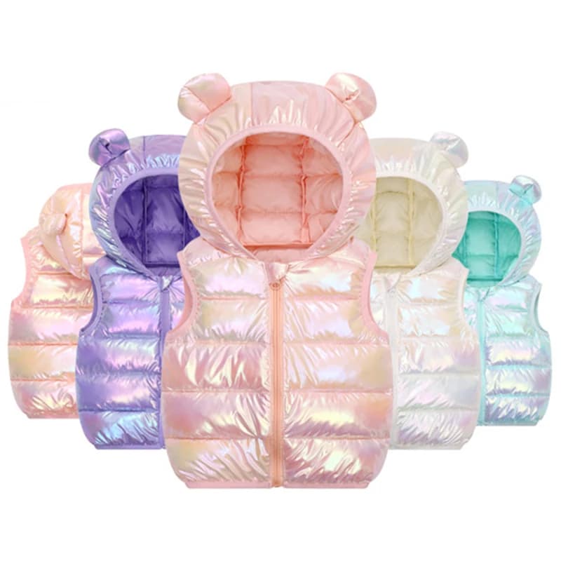 Autunno Inverno Bambini Gilet caldo Gilet in cotone per bambini Capispalla per bambini Gilet Abbigliamento per bambini Ragazzi Ragazze Giacche con cappuccio Cappotto