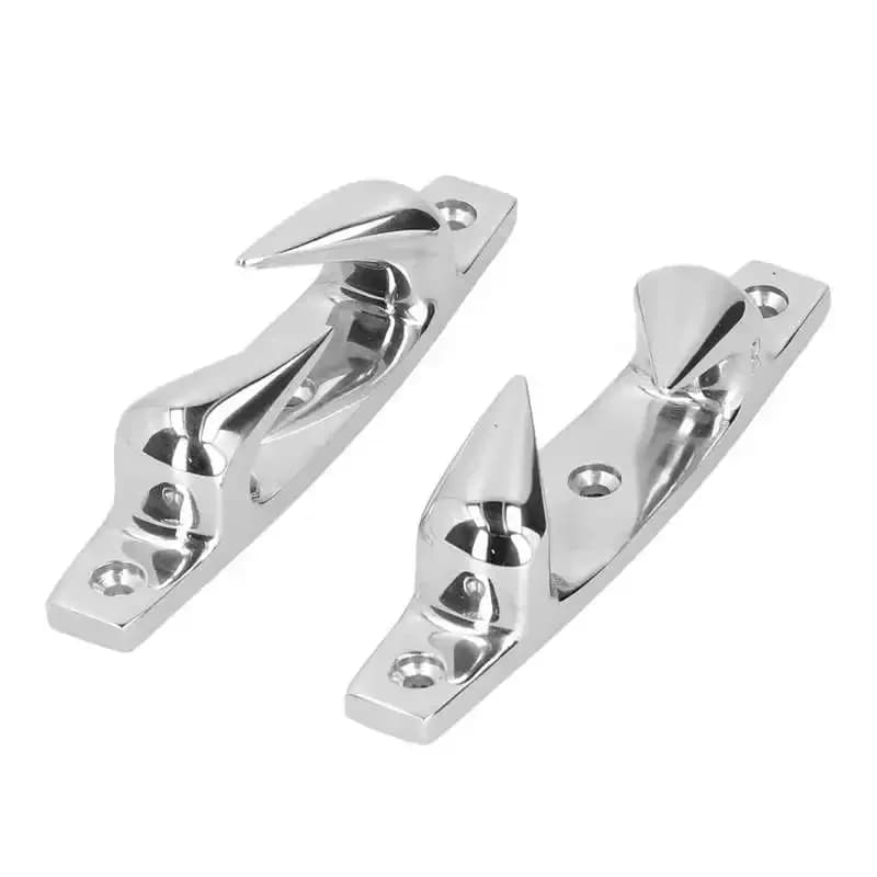 2 tacchette per ancoraggio da 4,69 pollici sinistra destra in acciaio inossidabile 316 per tacchette per dock per yacht per barche marine