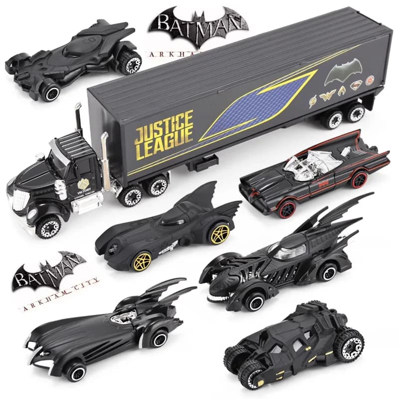 Bat Shape Gift Box Alloy Car Model Non Pull Back Sliding Racing Car Toy Classic Diecast Vehicle Playset Kids Boys Girls Birthday