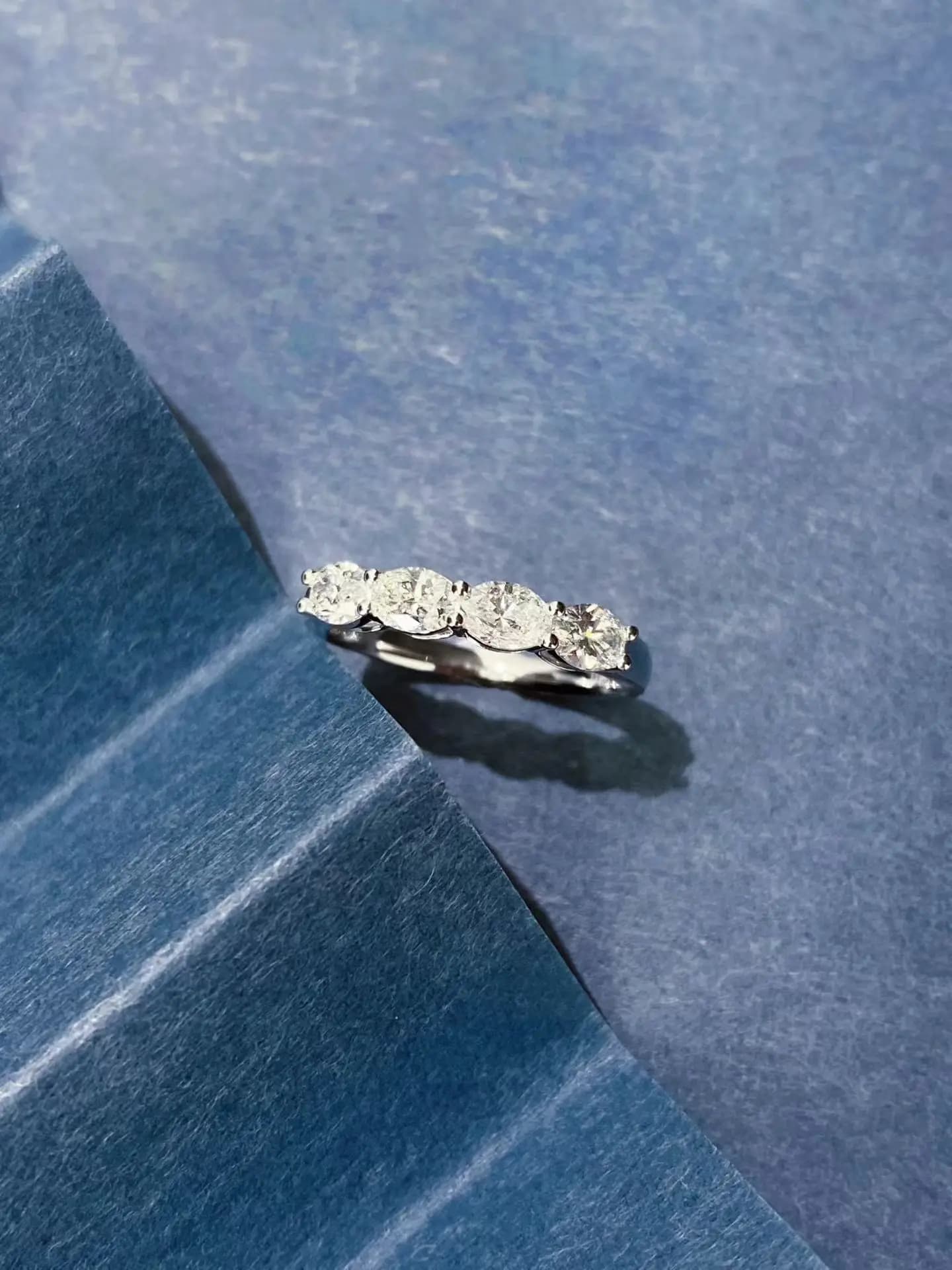 18K Solid Gold Marquise Diamond Eternity Ring with 0.75ct Lab-Grown Diamonds Valentine's Day Gift, Fine Jewelry, Engagement Ri