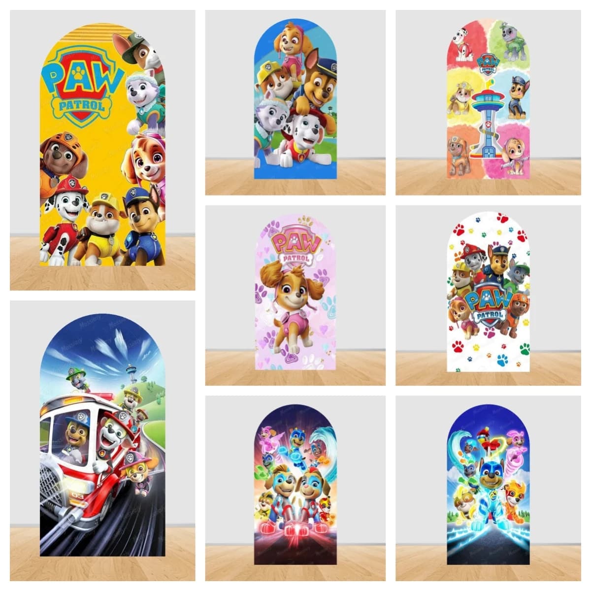 Arco Decorativo Paw Patrol Skye per Feste di Compleanno, Banner ad Arco per Baby Shower, Sfondo per Fotografia e Accessori