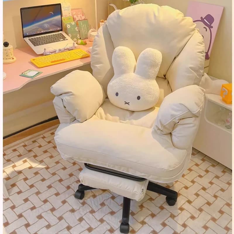 Sedia per computer Sedia da gioco per camera da letto reclinabile per ufficio domestico morbida e confortevole Può essere rimosso Piedini in nylon girevoli con sollevamento lavato