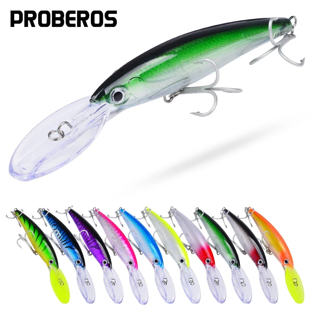 1PC 32g 50g 75g Grande Galleggiante Minnow Richiamo di Pesca Esca Lunga Casting Acqua Salata Spigola Esche Esca Dura Minnow attrezzatura da pesca