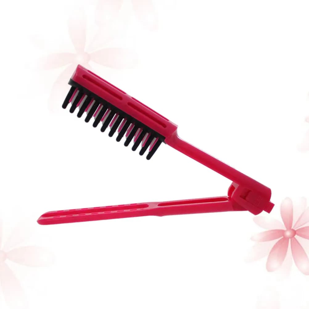 Pettine pieghevole a V in ABS, resistente al calore, antistatico, formato da viaggio, per stirare facilmente i capelli e modellare la barba, ideale per salone e uso domestico.