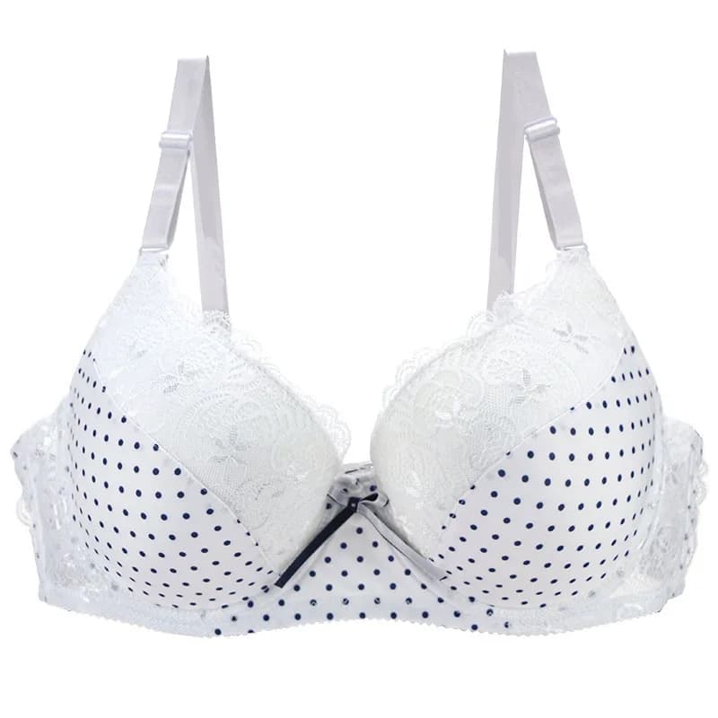 2024 Nuovi reggiseni push up 34/75 36/80 38/85 40/90 42/95 44/100 BCDE Biancheria intima per le donne Lingerie a pois in pizzo