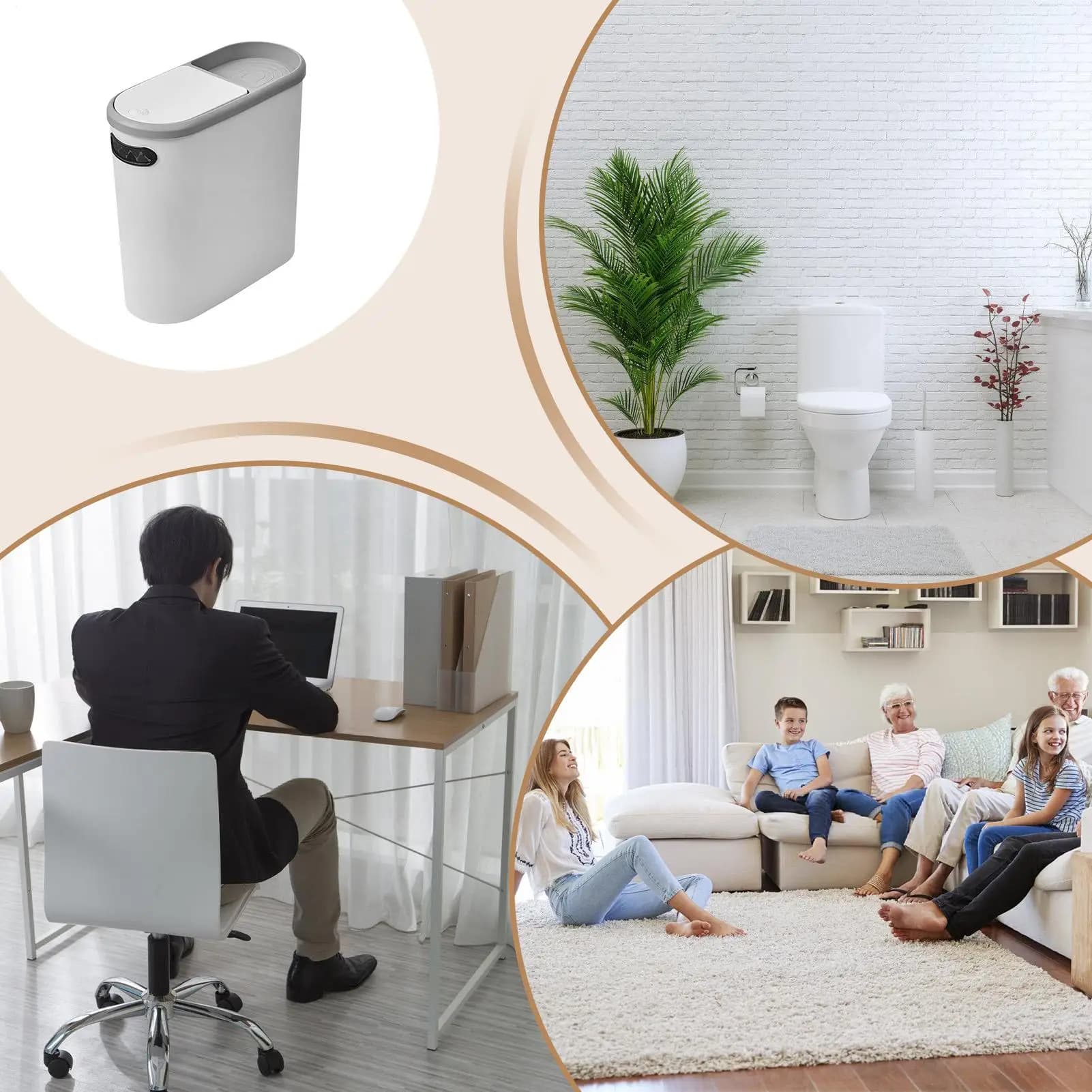 Bidone della spazzatura 10L Cestino della spazzatura Cestino della spazzatura Pressa Coperchio superiore Pattumiera per dormitorio Camera da letto Sala da lavoro Toilette Bagno