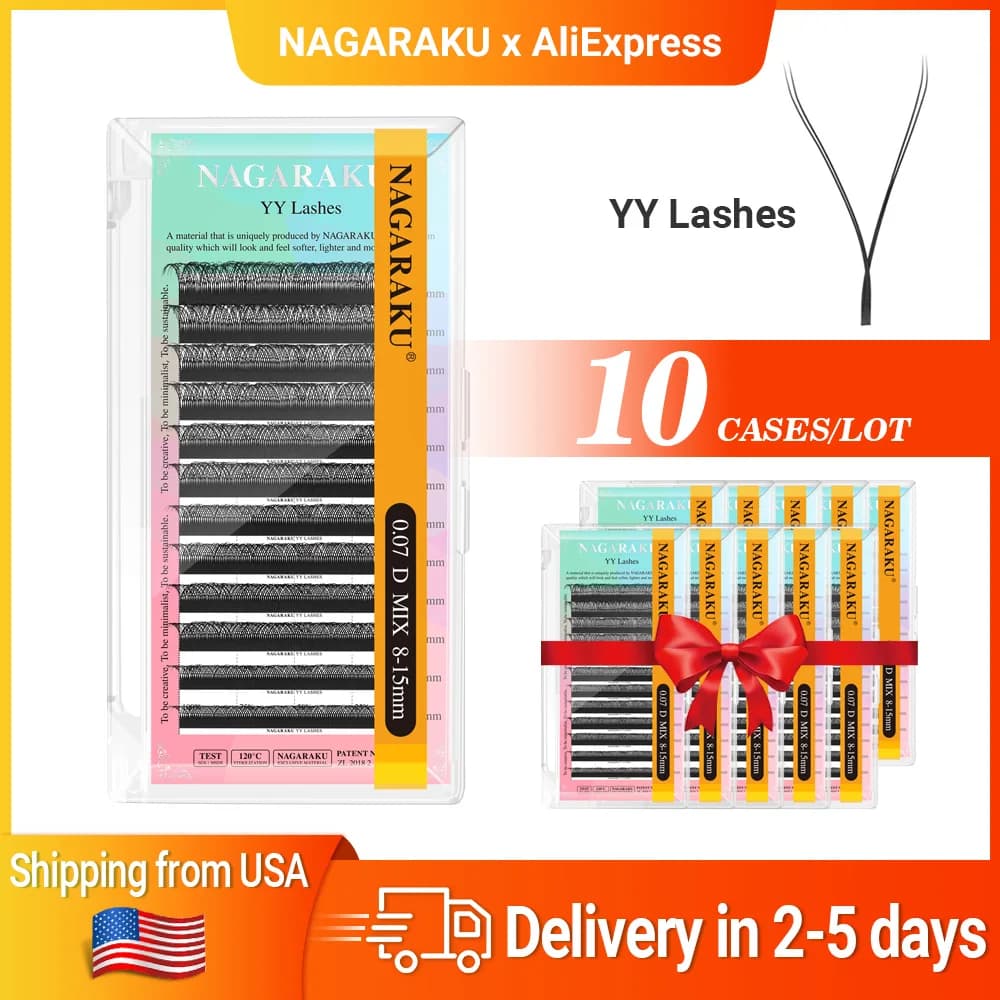 NAGARAKU Shipped by the United States 10 YY Lashes Enclosures Free fast delivery in 2-5 days via Express