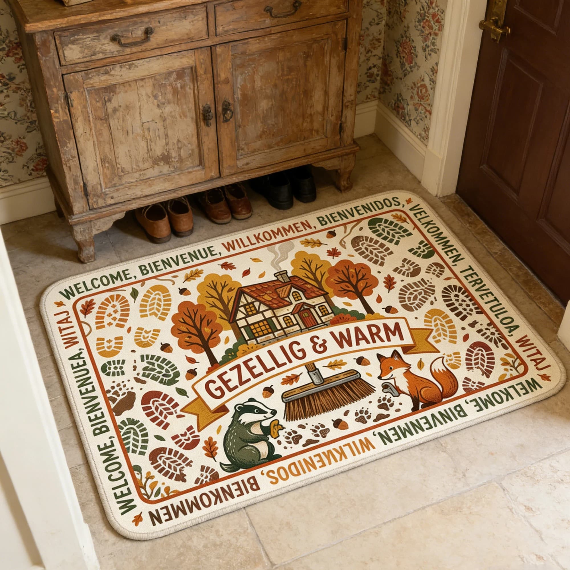 1 pezzo di tappetino rettangolare con motivo decorativo, tappetino da pavimento, moquette, decorazione per la casa, decorazione per esterni, adatto per soggiorno, camera da letto