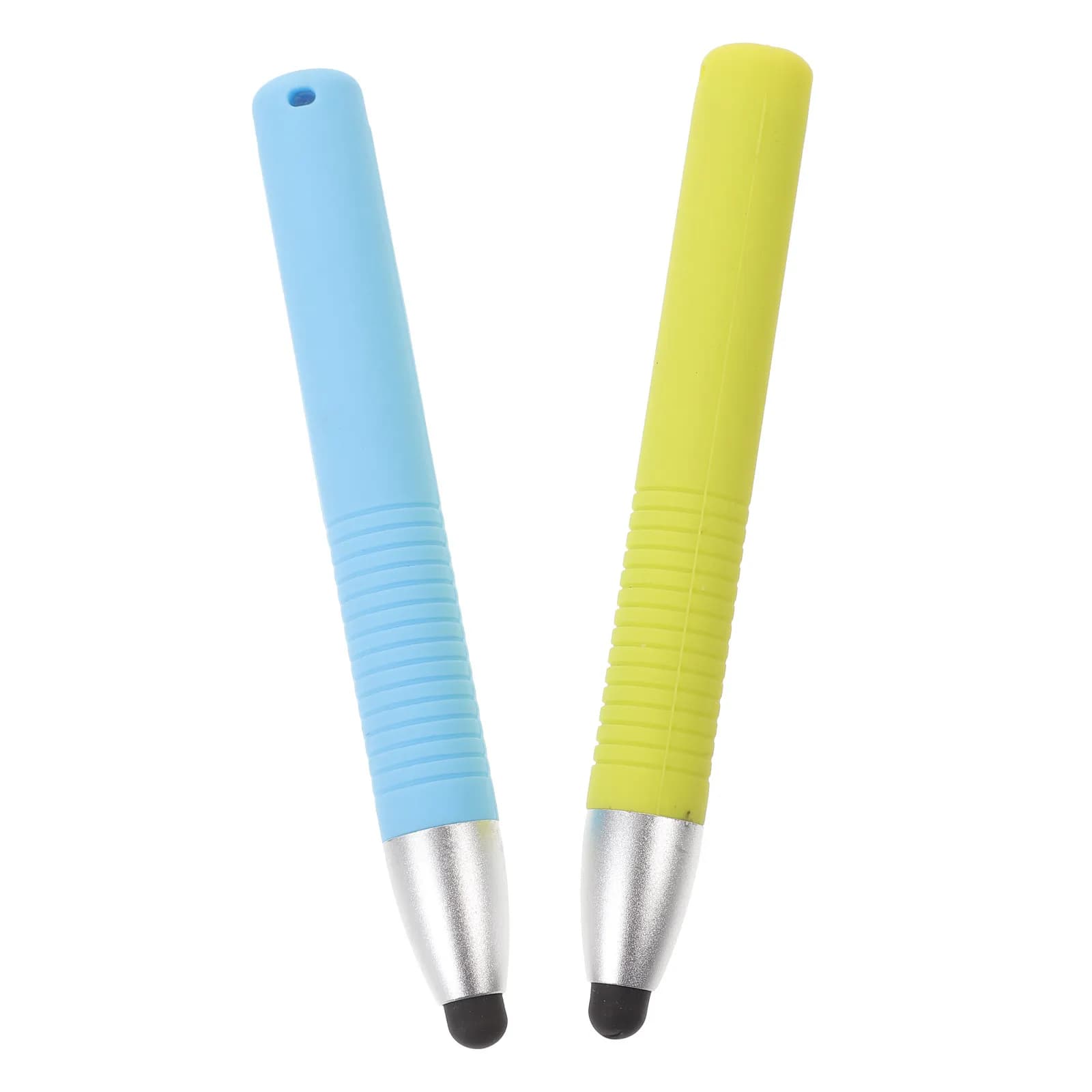 Penna stilo touch screen da 2 pezzi compatibile con tutti i dispositivi capacitivi, tablet, telefono, strumento educativo per il disegno, punta morbida