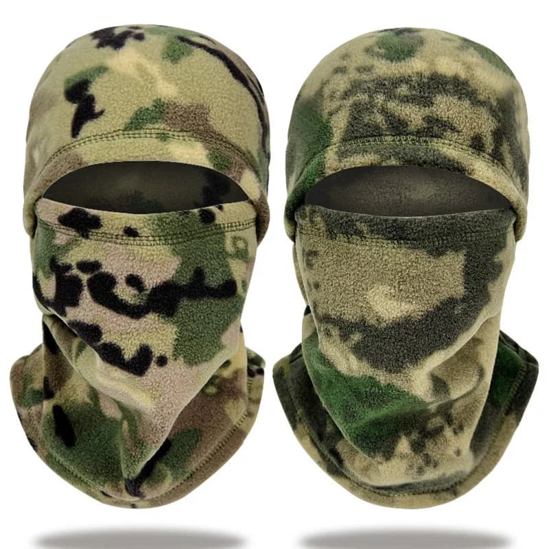 Hot Winter Cycling Men Polar Fleece Warmer Beanies Women Camouflage Full Face Mask Warm Ear Helmet Liner Sport Ski Balaclava Cap