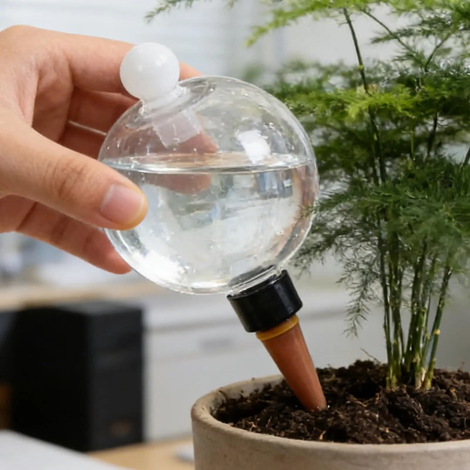 Set di 4 Sfere in Plastica per Irrigazione Automatica delle Piante, 500ml, Sistema di Irrigazione a Goccia per Piante in Vaso