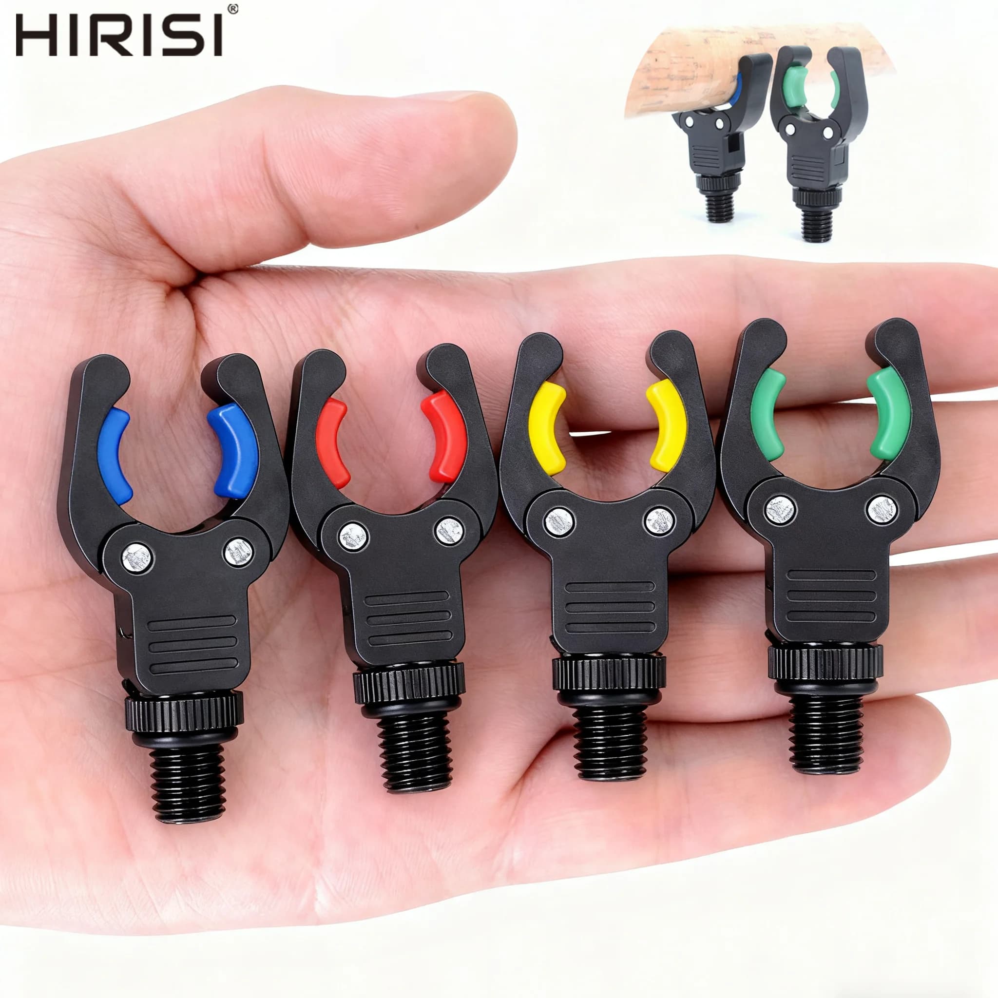 Hirisi 2 pcs Fishing rod Resto Testa Butt Rod Holder Plastic Durable Pinza Safe for Alarm Fishing and Buzz Bar AC143