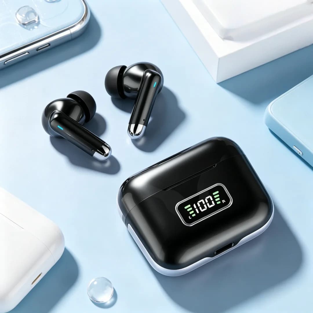 Nuove cuffie Bluetooth, auricolari sportivi wireless, auricolari in-ear impermeabili con riduzione del rumore e microfono per telefoni