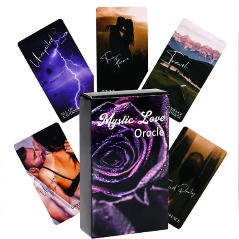 Mystic Love Carte Oracle A 79 Tarocchi Gioco da tavolo Party Tarocchi mistici Strumenti di divinazione Tavolo Mazzo di tarocchi Bomboniera