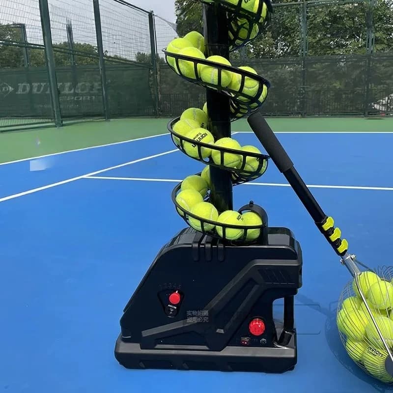 Macchina portatile per il servizio nel tennis, innovativa macchina per l'allenamento e l'allenamento di precisione nel lancio e nella distribuzione delle palline da tennis