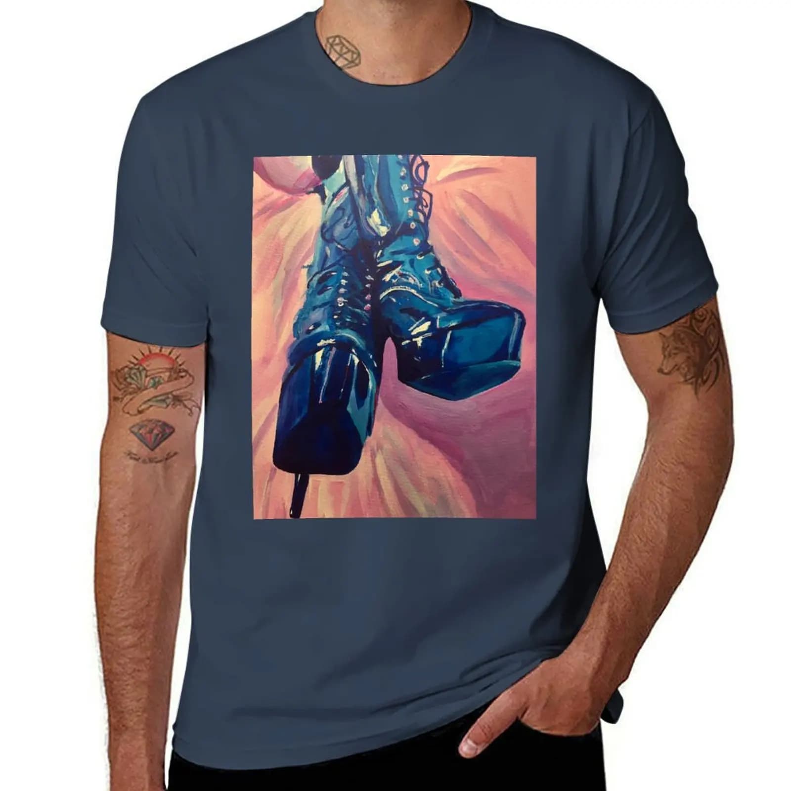 T-shirt Saturn's Boots Basic All Season Solid T-Shirt