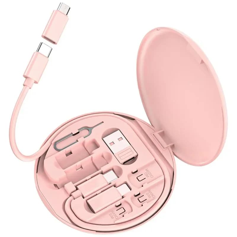 Kit cavo telefonico a ricarica rapida da 60 W multi tipo C a USB C a Micro USB per illuminazione per iPhone 14 13 15 Pro Scatola di immagazzinaggio cavo dati