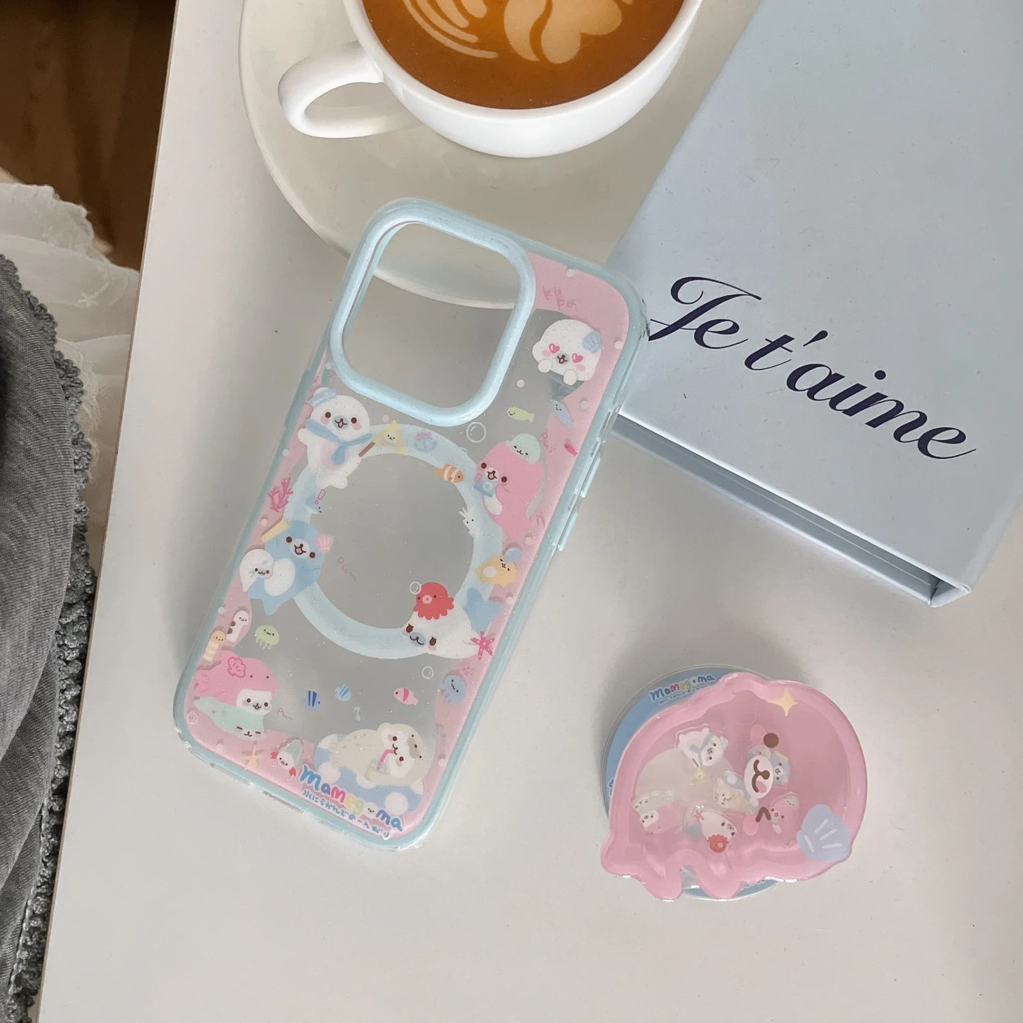 Nuovo Per iPhone 17 16Pro 14 15 Pro Max 13 Copertura Crema Torta Stella Marina Scuotendo Cassa Del Telefono Magnetico Con Supporto Del Basamento Girp Antiurto