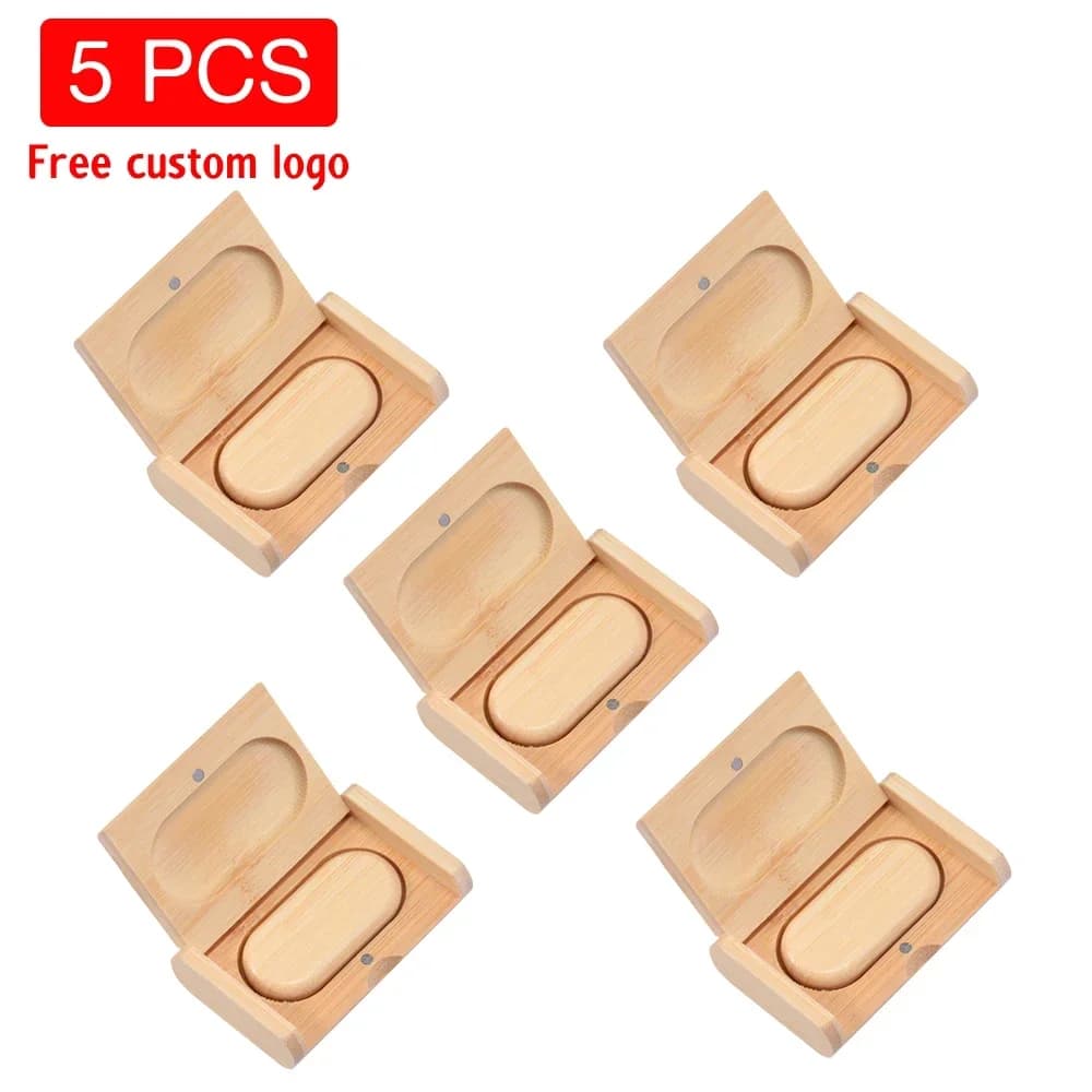 JASTER 5 PZ/LOTTO Chiavetta USB Scatola di Legno Pen Drive Legno USB2.0 Logo Personalizzato Gratuito 32GB 64GB Memory Stick per Il Regalo 4GB 8GB 16GB
