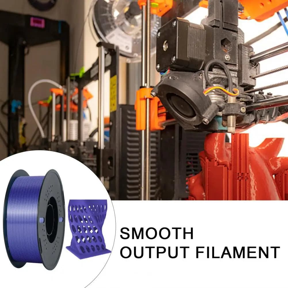 Low Warpage Filament Silk Pla 3d Printer Filament 1.75mm 1kg Spool Shiny Material for Fdm Printers Diy Ornaments Model Making