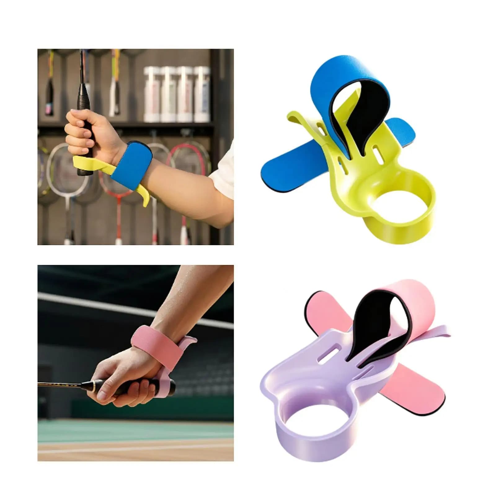 Badminton Grip Help Lightweight Ergonomic Handle Correction Tool Racket Grip Training Equipment for Tennis Practice