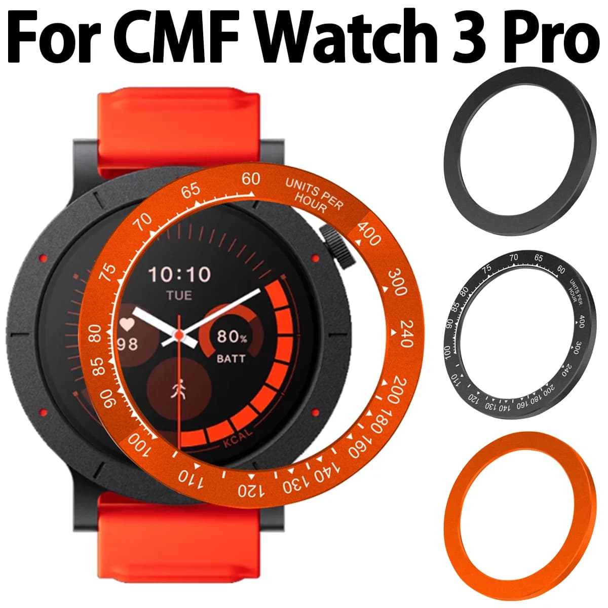 Per CMF Watch 3 Pro: Anello di Protezione per Ghiera, Custodia Protettiva in PC, Cornice Protettiva per Smartwatch, Scocca per Orologio