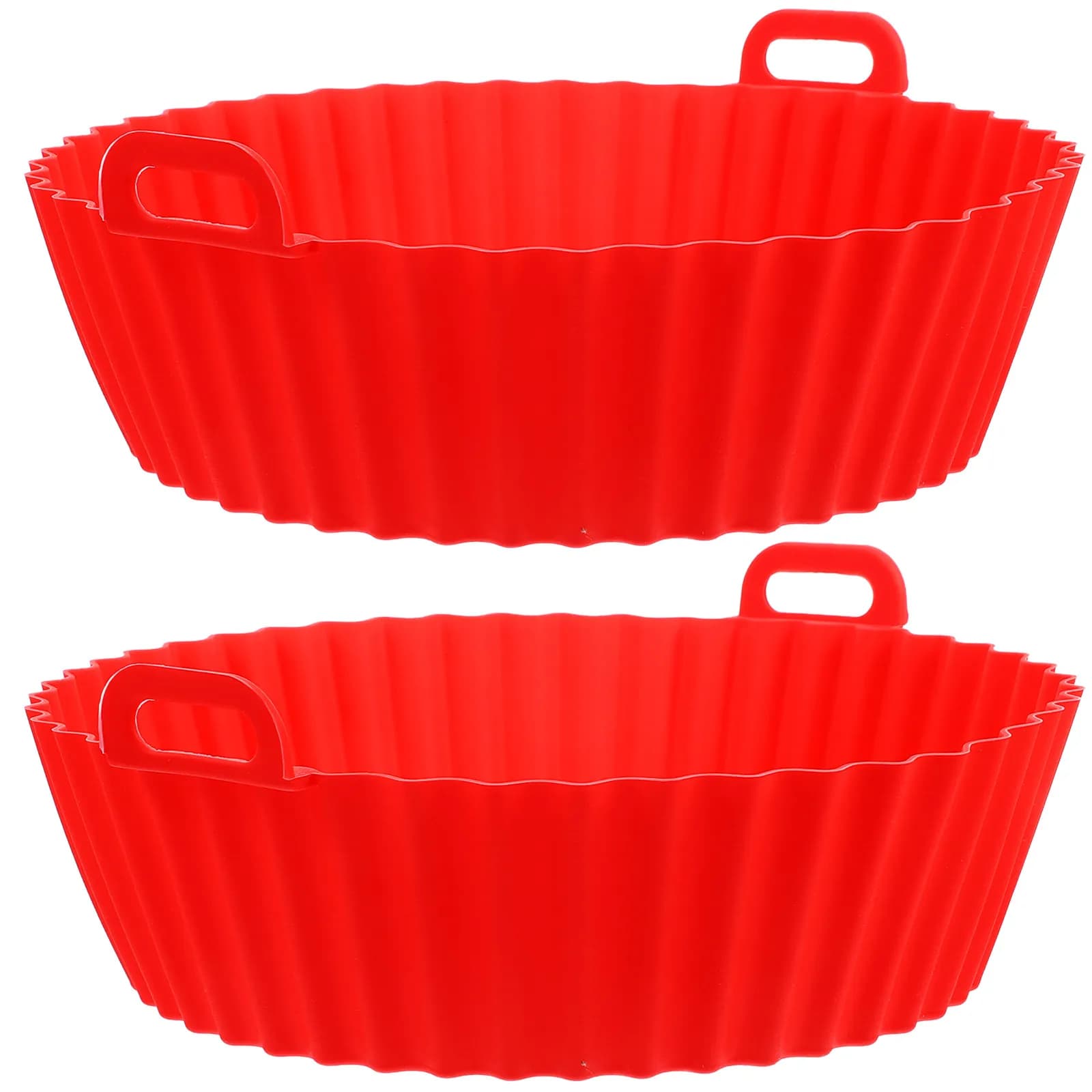 2 Pezzi Rivestimenti in Silicone per Friggitrice ad Aria, Antiaderenti, Resistenti al Calore, Riutilizzabili, Accessori per Airfryer, Facili da Pulire