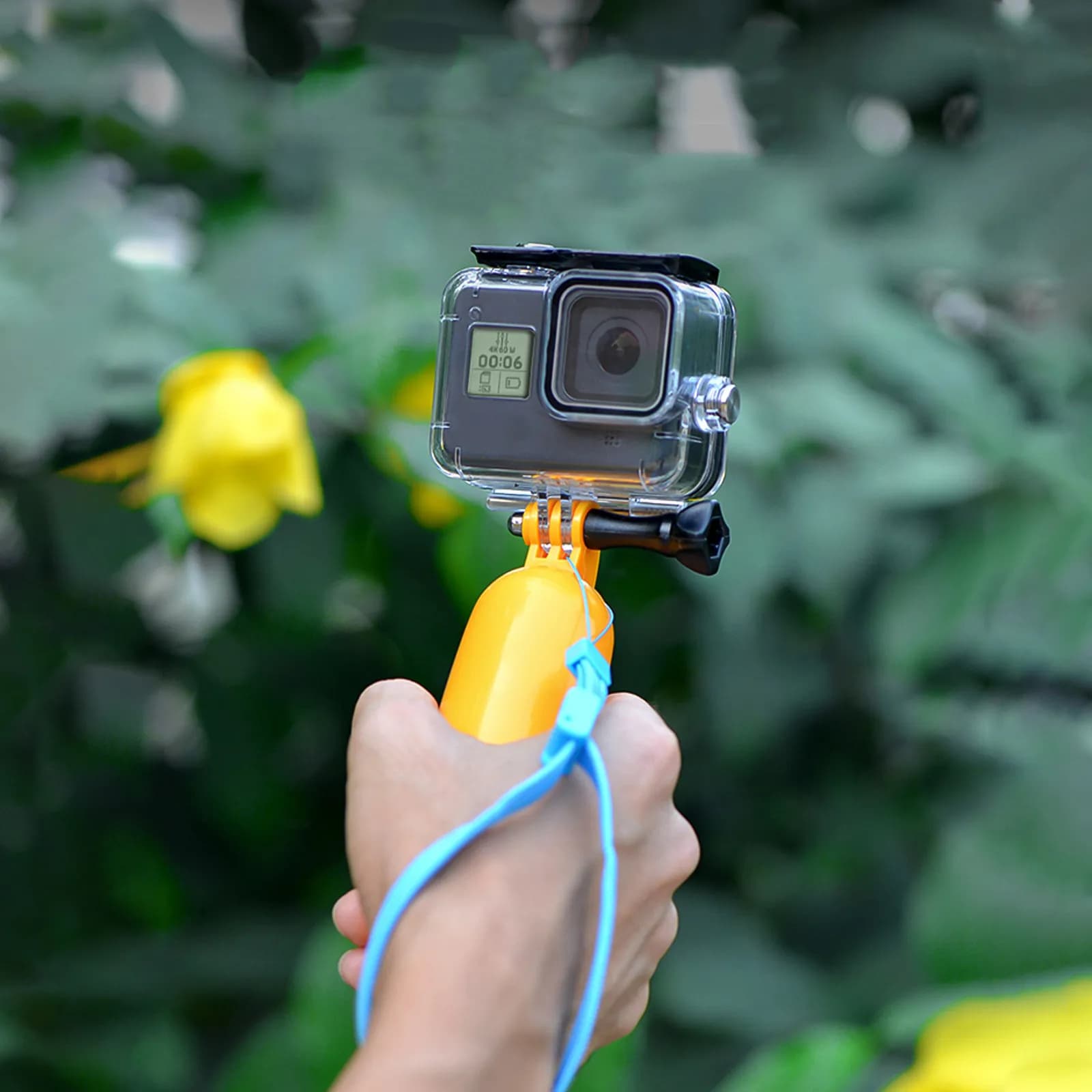 Impugnatura Galleggiante Antiscivolo con Superficie Goffrata per Asta Fotografica, Manico per Fotocamera, Asta per Immersioni, Bastone Selfie Portatile