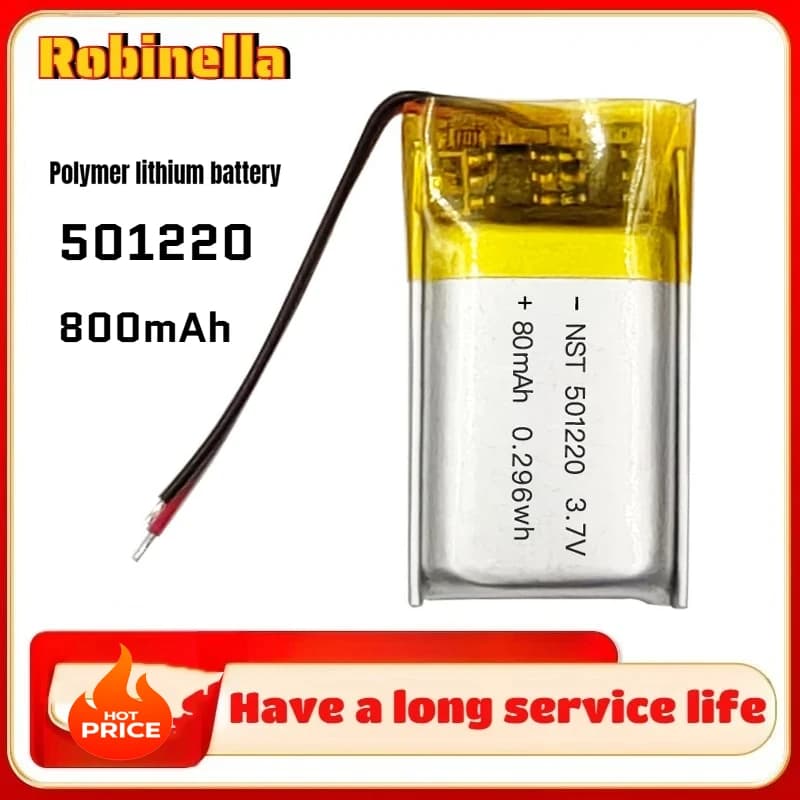 Batteria ai polimeri di litio 502030 3.7V 250mAh per PS4, MP3, MP4, umidificatori, navigazione GPS, altoparlanti Bluetooth, giocattoli, luci LED